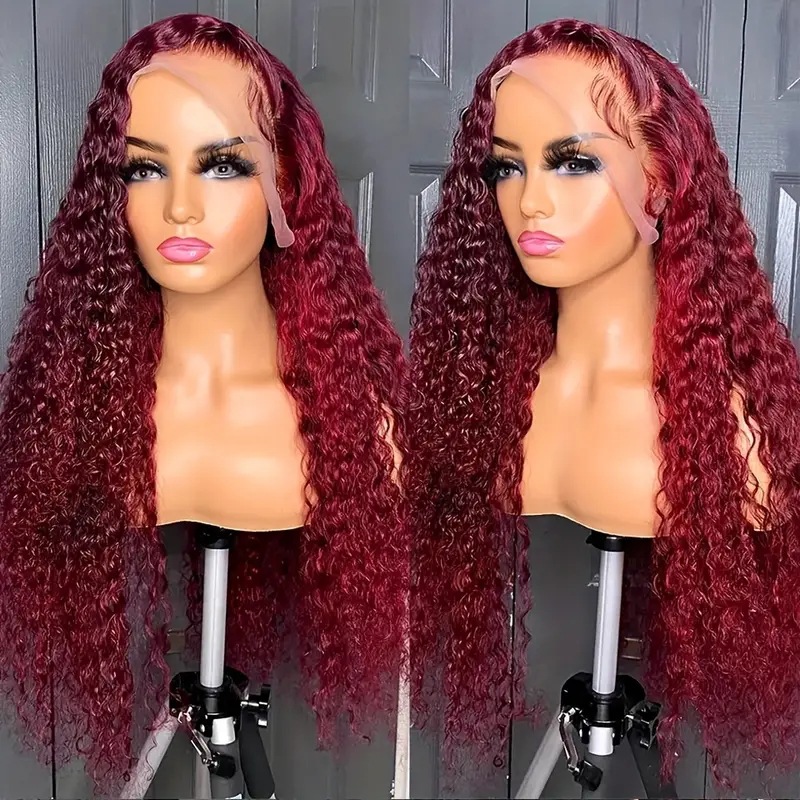Peluca de estilo europeo americano con encaje frontal y rizos pequeños, rizada a mano, sintética, de cobertura total para la cabeza, extensión de cabello para mujer._voghion.com