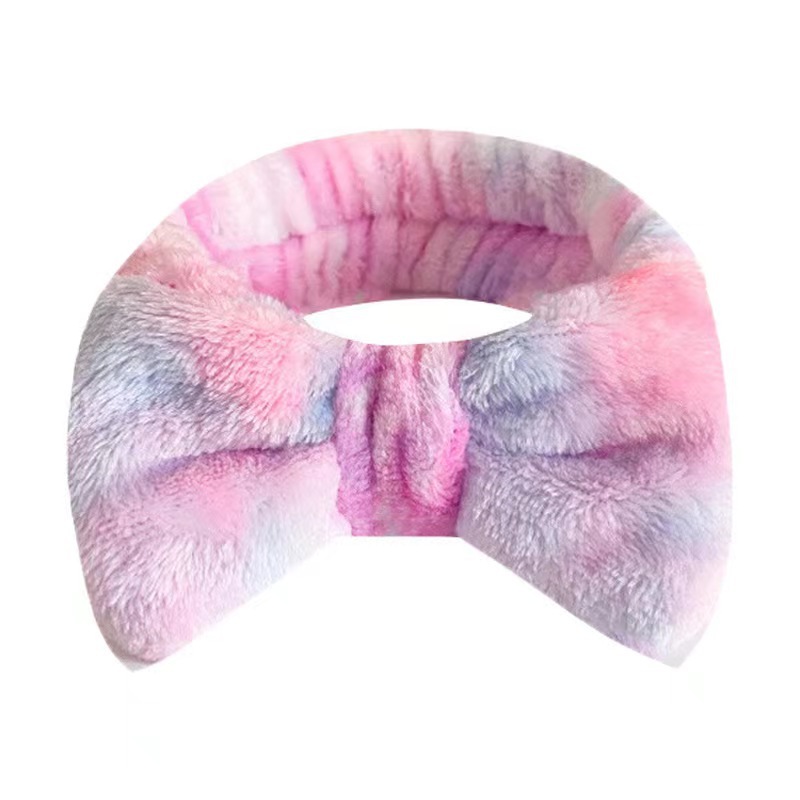 Azul teñido anudado rosa