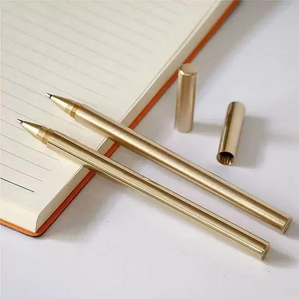Vintage Copper Pen with Pure Copper Metal Body, Heavy Feel, Brass Pen, Neutral Signature Pen, Student Personalized Creative Pen, Can Be Engraved