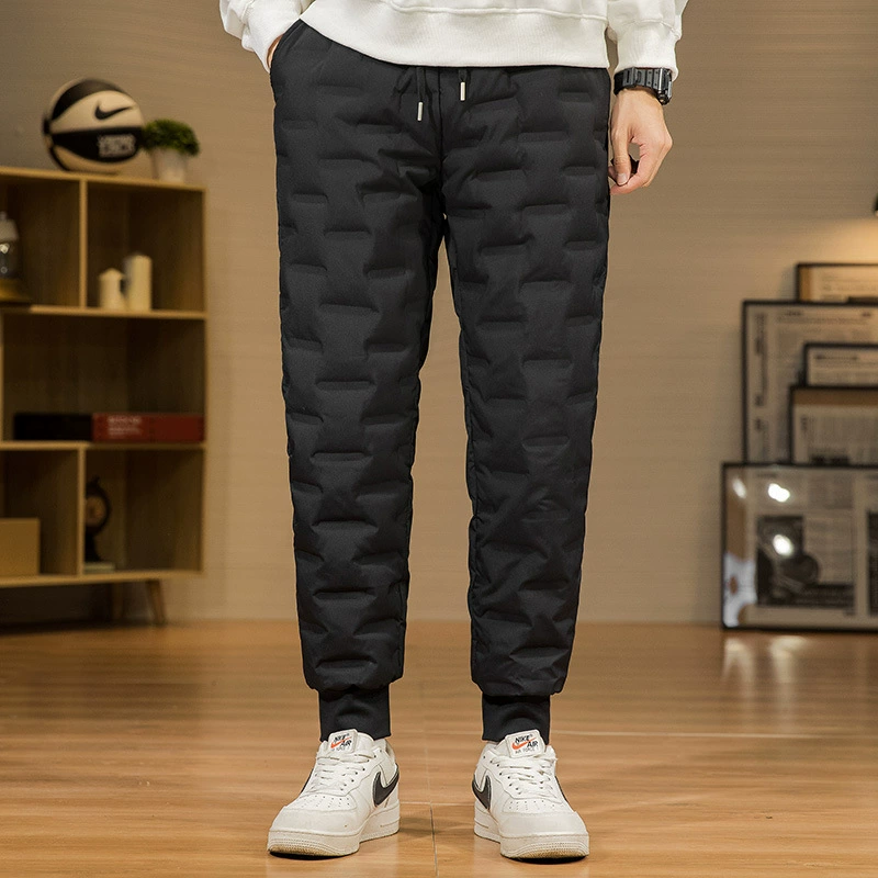 90 белая утка пух утолщенные теплые брюки для ног Зимний прилив