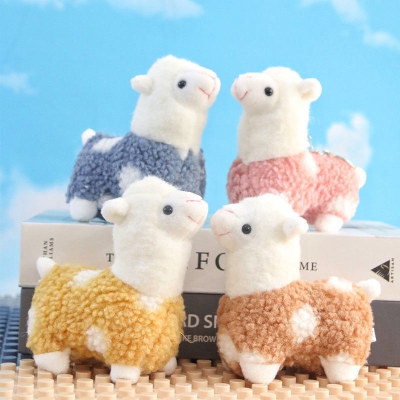 Xinjiang Tourism Alpaca Super Cute Bazaar Plush Toy Doll Keychain Cute Doll School Bag Pendant Souvenir
