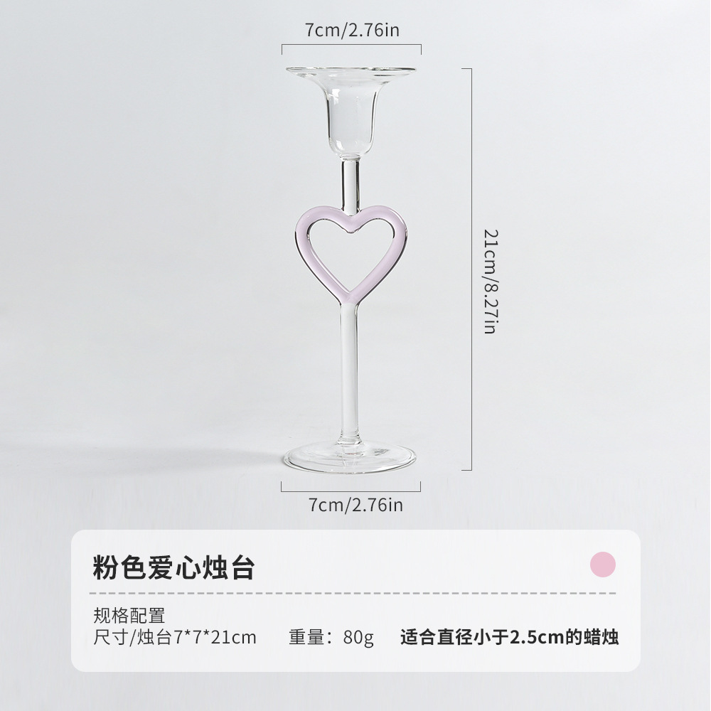 Piés altos europeos amor candelabro decoración para el hogar accesorios de boda romántica cena a la luz de velas accesorios de candelabro de color