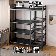 厨房置物架加粗加厚材质多层大容量储物自带灵活轻松移动收纳好手