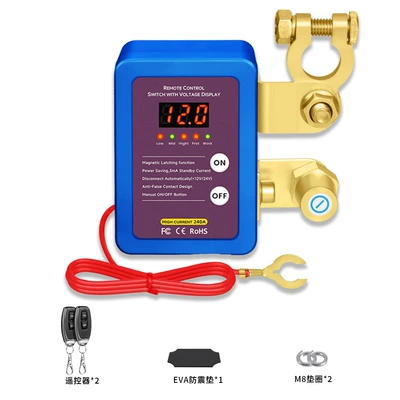 Power Cut-Off Device, Power supply, ignition system accessories - blue-purple-digital-display-model
