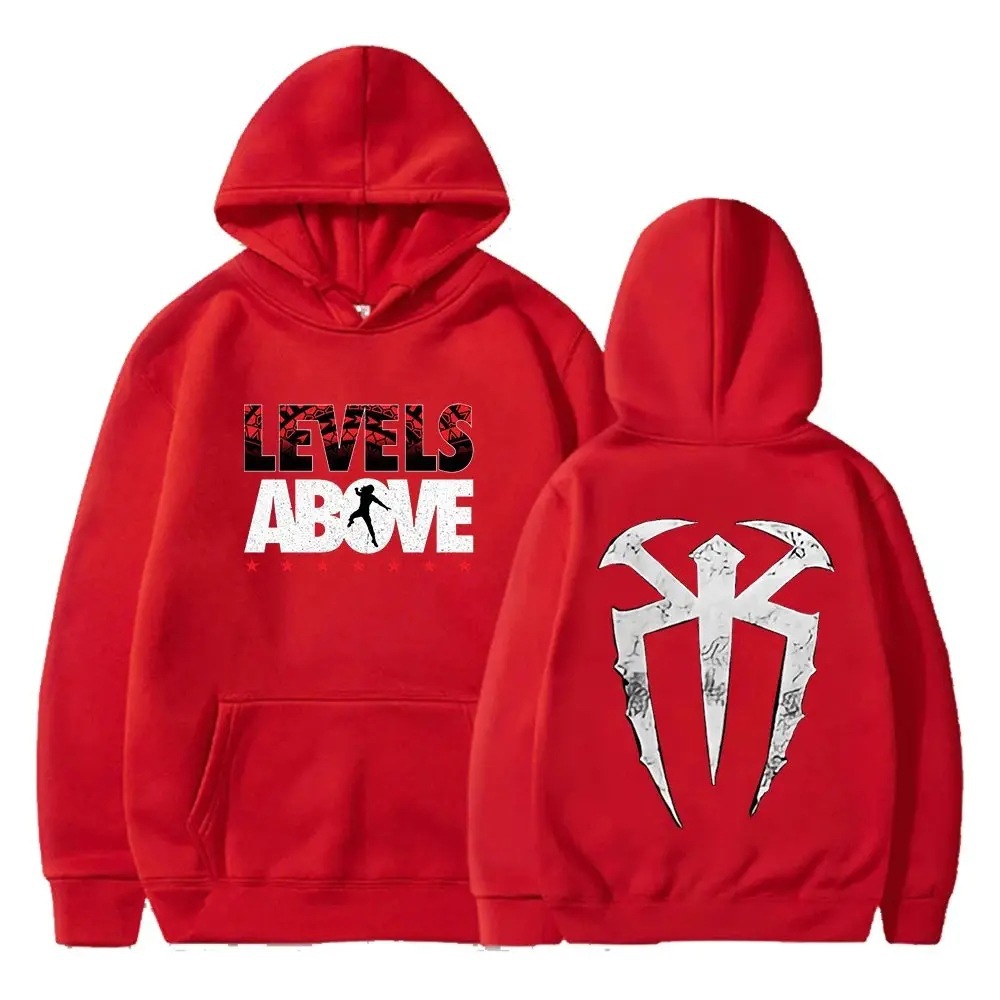 Roman Reigns Levels Above Pullover Hoodie Long Sleeve Setwea
