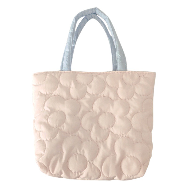 Flor fresca bolso artístico bolsa de almuerzo calle bolso de la momia bolso bordado acolchado al por mayor