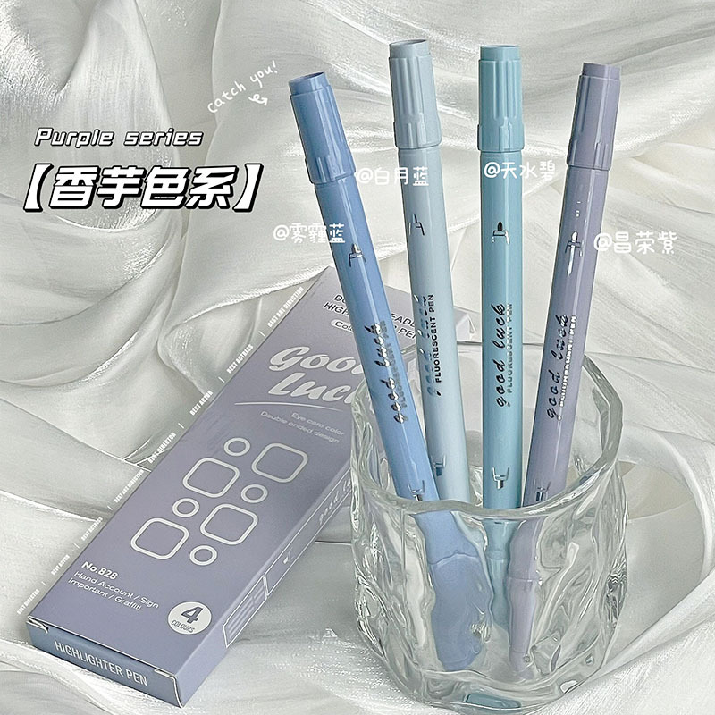 Gradiente de doble cabeza puntero de resaltador conjunto de puntero de marca de color clave de escritura de graffiti