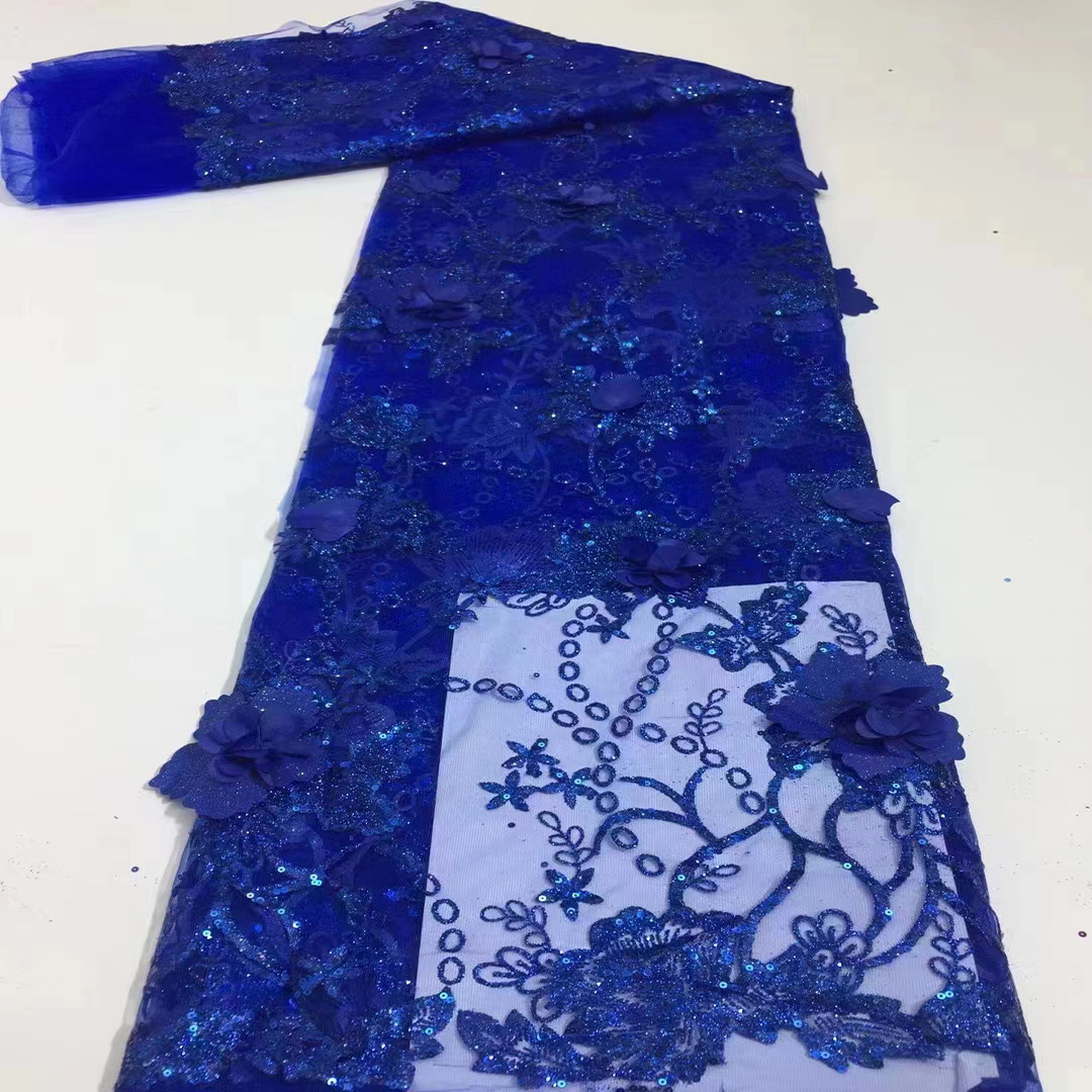 3D Flor de tela de encaje Nueva Moda 3D de malla de encaje vestido de novia vestido de noche tela JX2131 image 8