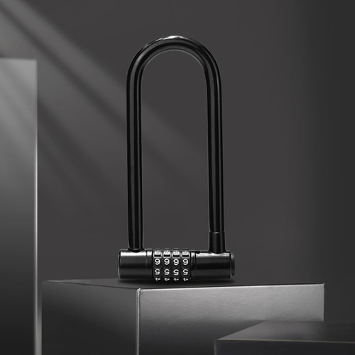 Bicycle lock U-shaped lock Glass door lock password lock Door padlock anti-cut anti-theft shop U-shaped lock double mortise lock