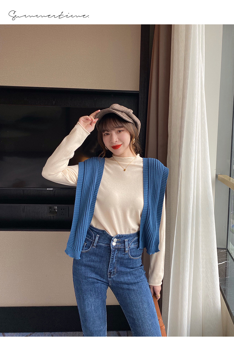 商品详情图_半高领打底衫女秋冬西装内搭毛衣秋冬洋气2022年