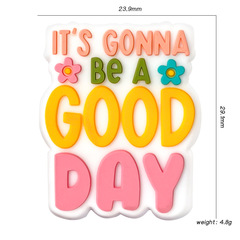 Factory Hot Selling Alphabet Good Day Silicone Bead Keychain Beads Nipple Chain Accessories Wholesale
