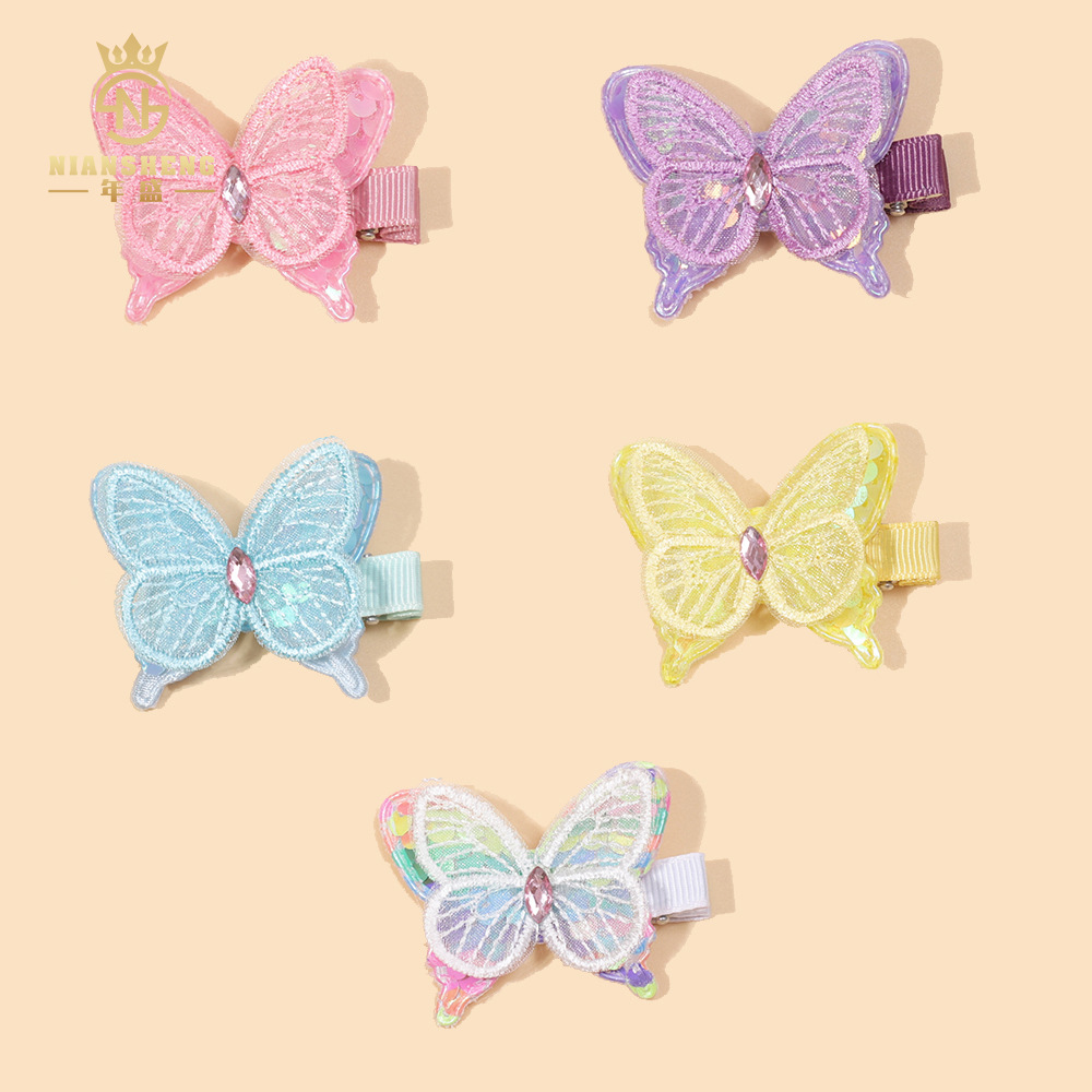 Presilhas de cabelo borboleta feitas à mão para crianças_voghion.com