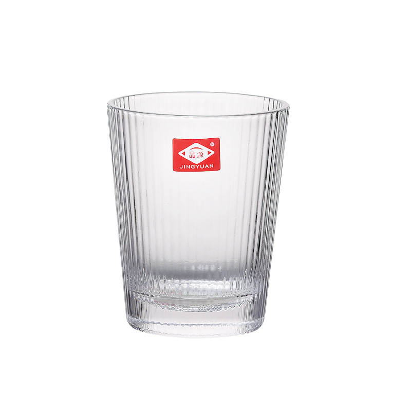Tazas de vidrio a rayas pequeñas tazas de agua de oficina frescas tazas de café de alto valor de cara tazas de té tazas de jugo tazas de leche