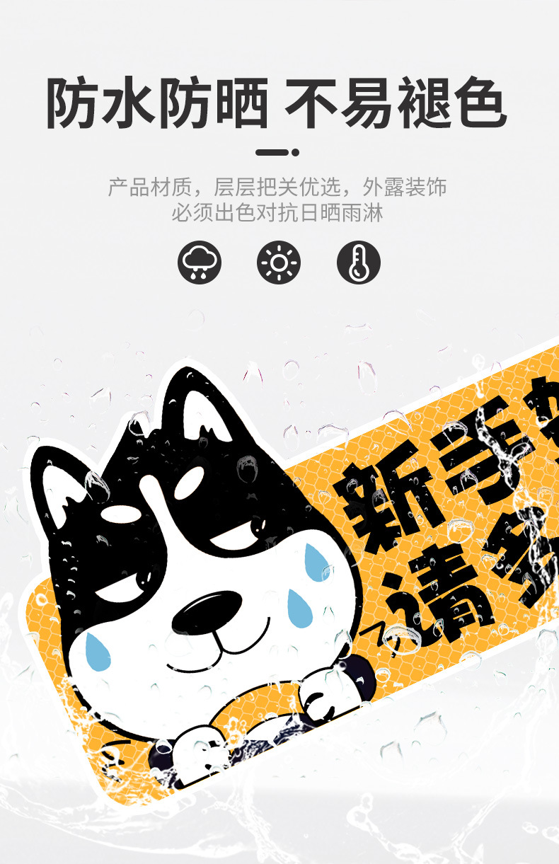 Car Internship Sign Sticker for Female Drivers on the Road, Strong Magnetic Suction Internship Sticker, Uniform Decorative Sticker, Internship Badge