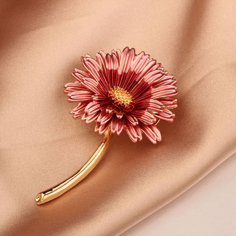 22g Weight Brooches Classification 1 Piece Quantity Holiday, Tea Party Occasion Alloy Material Flower Pattern All Seasons Season Unisex Gender Simple Style Style Simple Style Pin Flower Alloy Unisex Brooches 1 Piece 1
