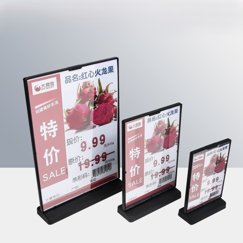 T 형 아크릴 안티 가을 테이블 카드 L 형 테이블 사인 데스크탑 스탠딩 카드 광고 테이블 카드 데스크탑 가격 테이블 테이블 테이블 사인