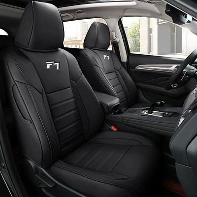 Can Be Used as Middle Leather Five-Seater Fully Surrounded Car Seat Cushion Haval F7 Special Car Special Spring, Summer, Autumn and Winter Seat Cover (Modelə uyğun (Original) oturacaq örtükləri) - classic-black-standard-edition-wear-resistant-leather