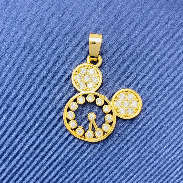 2022 nuevo trébol giratorio simple cien colgante fuente joyería fábrica al por mayor directa sin cadena