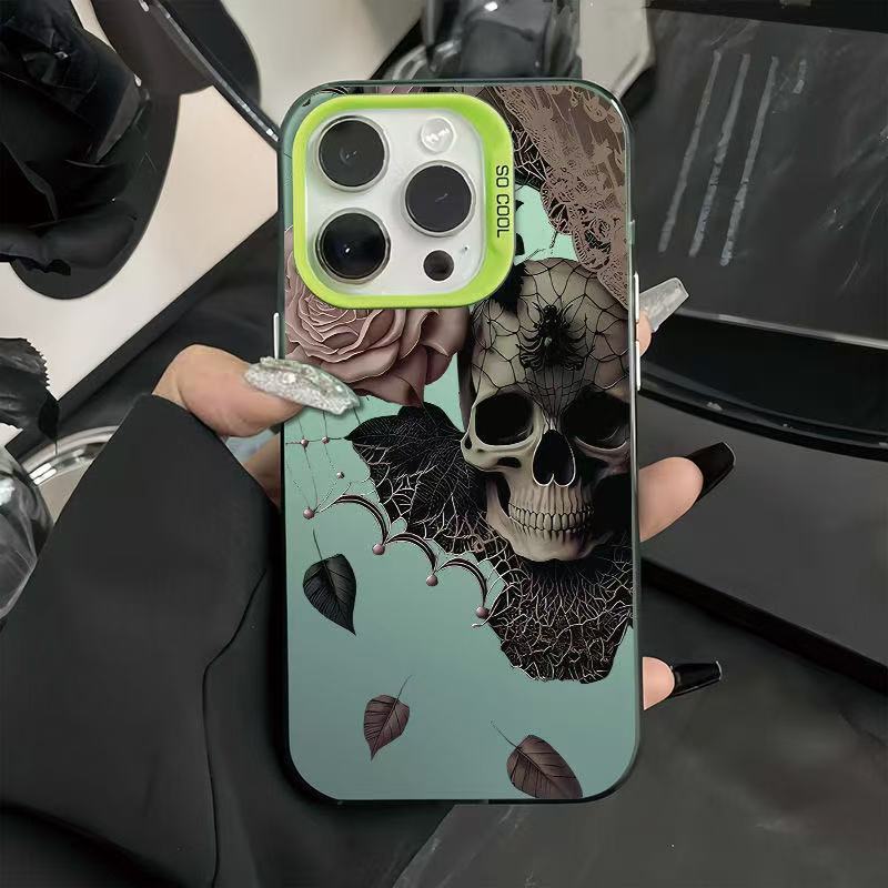 Nuevo esqueleto para iPhone 16 funda para teléfono móvil Apple 15promax/14 personalidad 13pro12 Europa y América 11xr