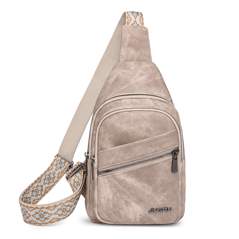 Bolso de pecho de mujer de cuero suave de la pu de alta gama para mujer de la nueva tendencia de las señoras, bolso de pecho coreano de color sólido de la moda simple