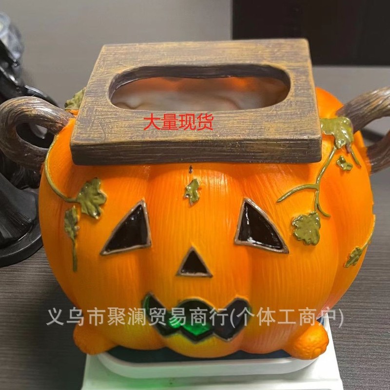 大量现货Halloween Pumpkin Tissue Box Holder万圣节南瓜纸巾盒|undefined