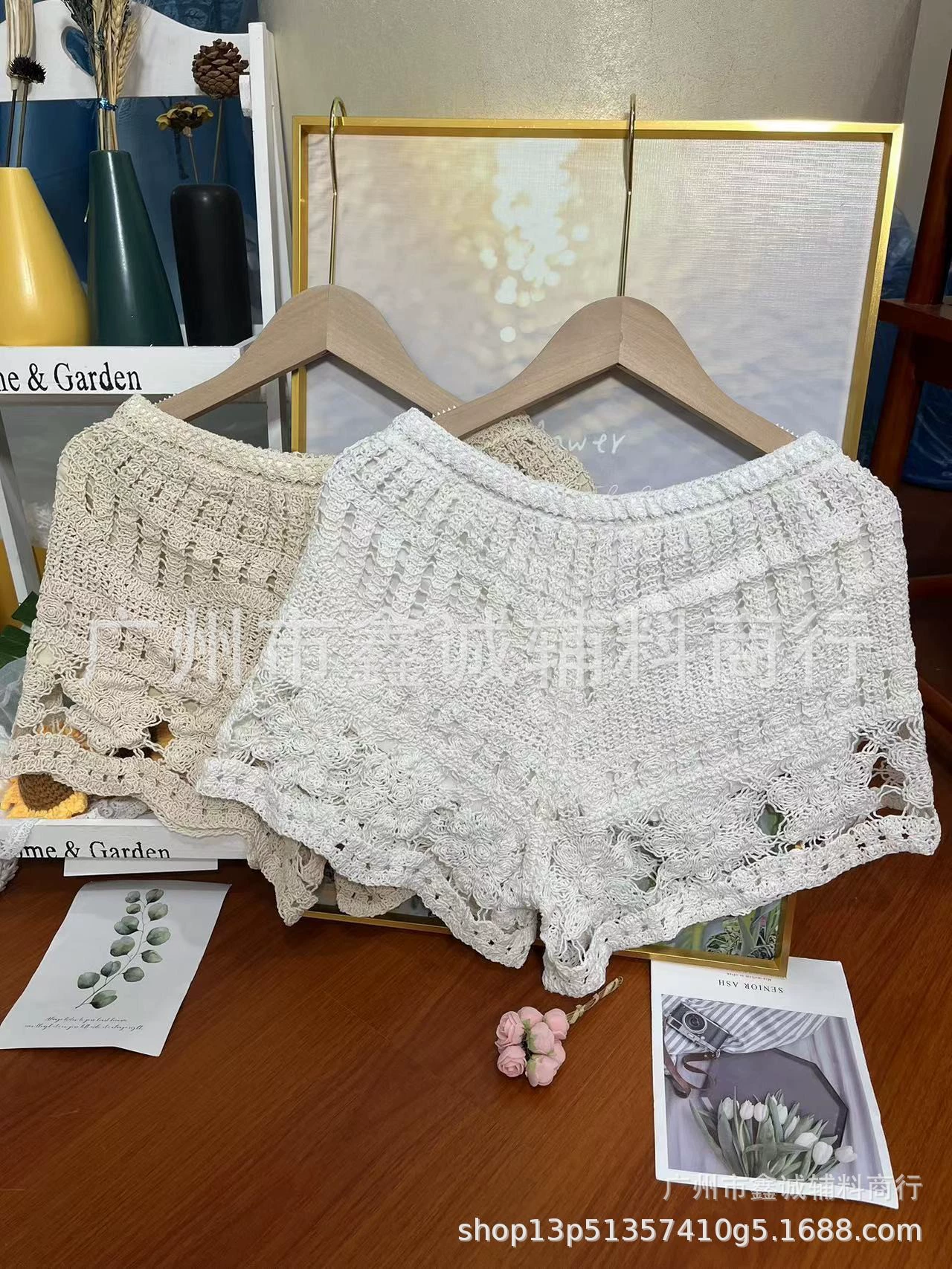 Защитные хлопковые шорты (женские) корейский стиль, кружевная аппликация, эластичный пояс, один размер