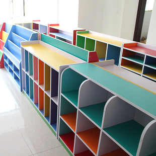 Factory Sales Kindergarten School Bag Cabinet Children's Locker Toy Shoe Cabinet Grocery Cabinet Wood Toy Rack Storage Cabinet