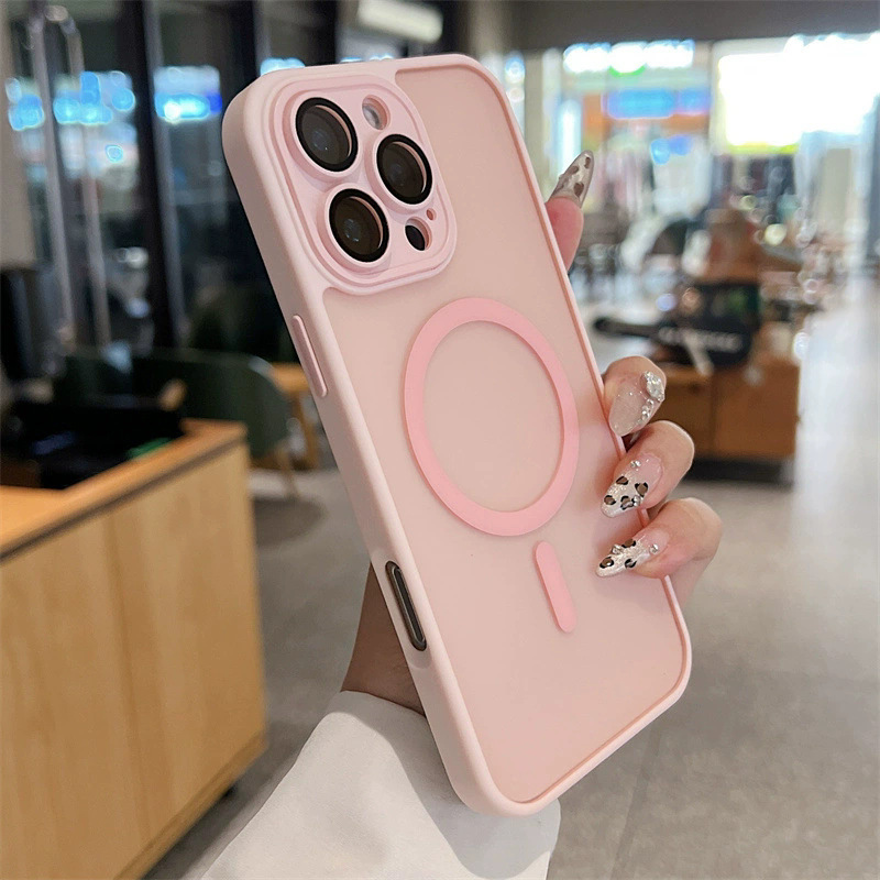 Apple 17携帯電話ケース、雅盾磁気吸着iPhone 16 Pro Max、肌触りの良いマットレンズフィルム、PC保護ケースに適用|undefined