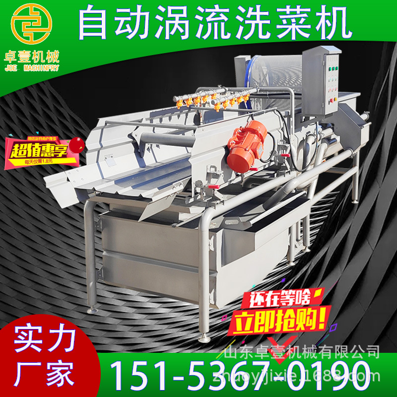 大型商用涡流式洗菜机 净菜高低位清洗风干流水线 果蔬涡流清洗机