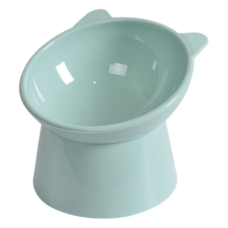 Cat Bowl Dog Bowl Pet Bowl suministros para gatos lindo gato cuenca doble tazón protección del cuello tazón de comida para gatos tazón de arroz Copa antidetonantes