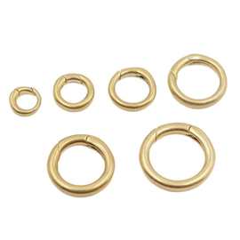 黄铜圆形弹簧扣纯铜活动开口弹簧圈diy皮具箱包五金配件钥匙扣