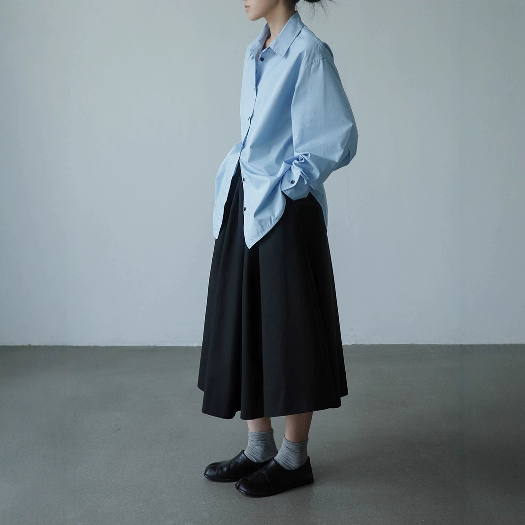 Осенне-зимняя новая свободная рубашка Paris ins Commuter в стиле сухого Журавля, повседневный топ с простой текстурой для женщин