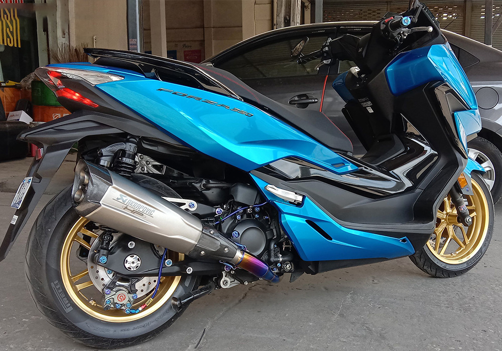 Universal motorcycle modified exhaust pipe carbon fiber tail section shaped forza350 xmax300 spring wind 800MT