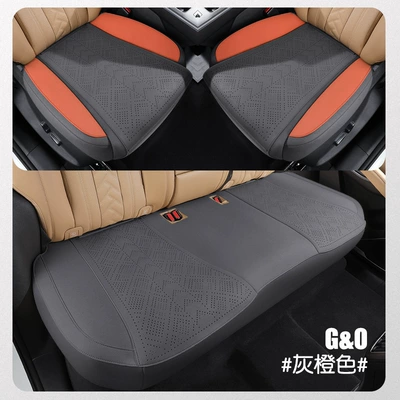 Modelə uyğun (Original) oturacaq örtükləri – Song LDMI Special Seat Cover - three-piece-set-2-square-pads-1-long-pad-grey-orange-byd-song-l