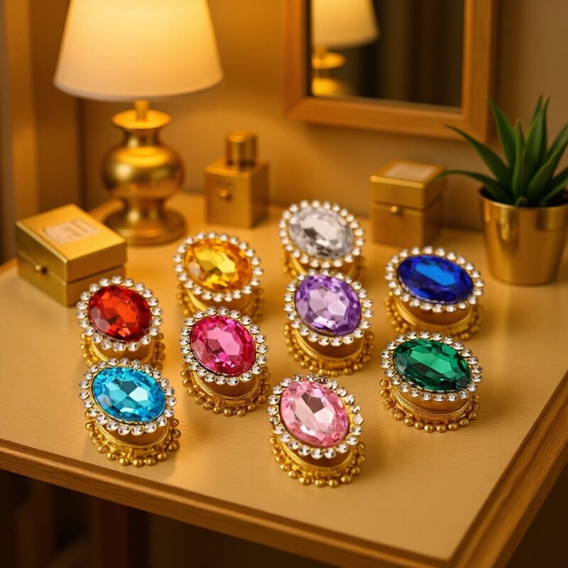 Factory Direct Sales 18*14mm Double-Layer Flower Oval Egg-Shaped Rhinestones Handmade Jewelry Clothing Bow Rhinestones DIY Materials
