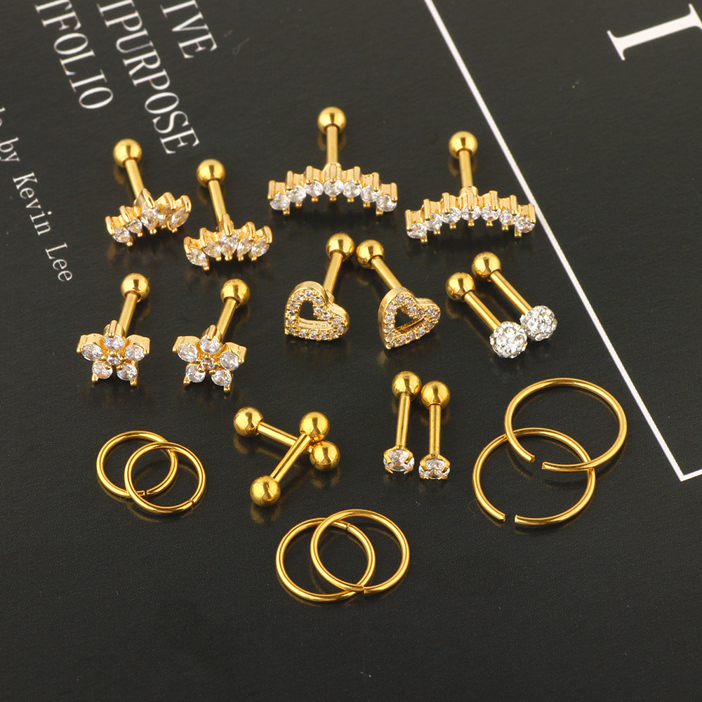Pointed titanium steel lip stud product view
