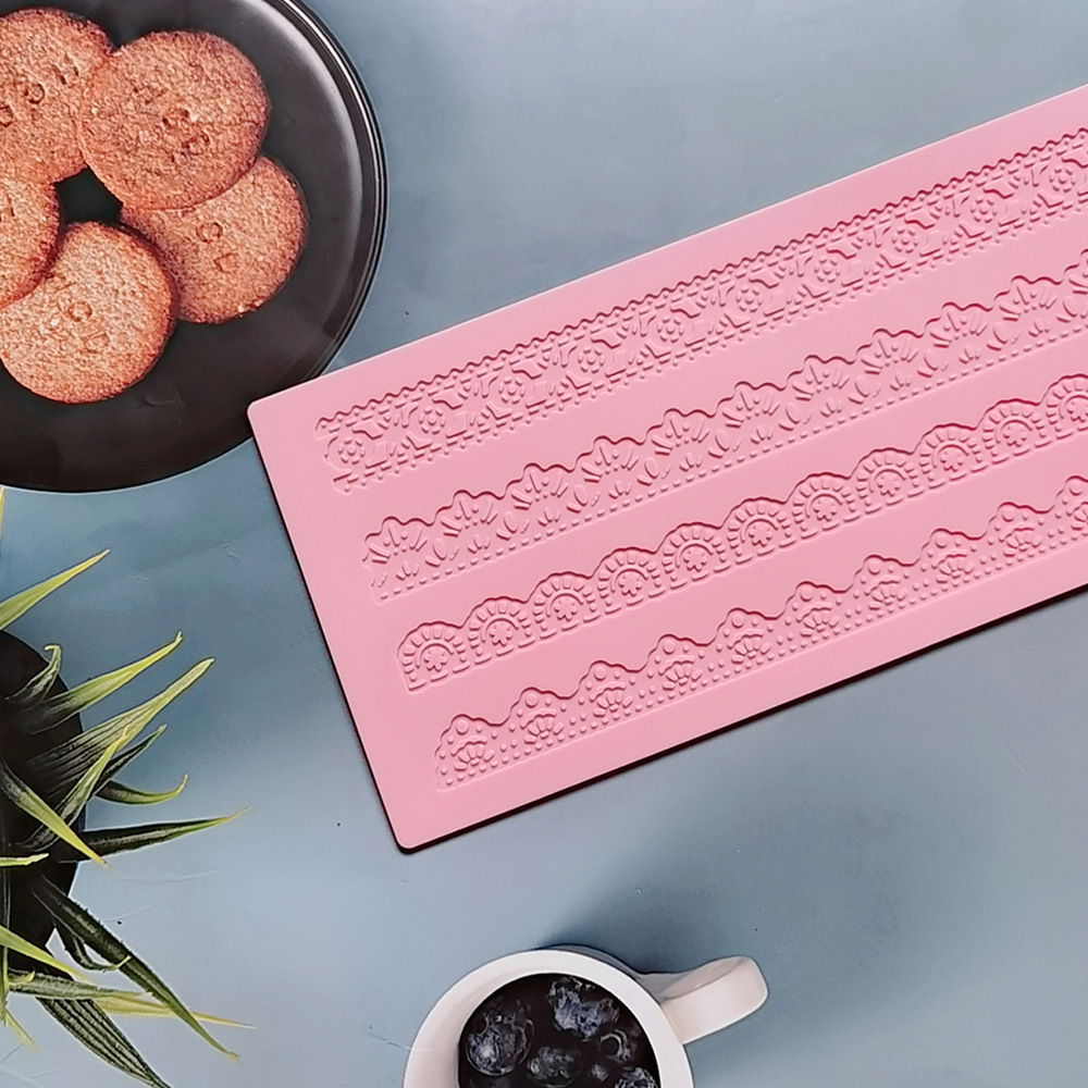 encaje 381 - 253 molde de silicona pastel de encaje molde de relieve herramientas de decoración de pastel de chocolate esterilla de relieve
