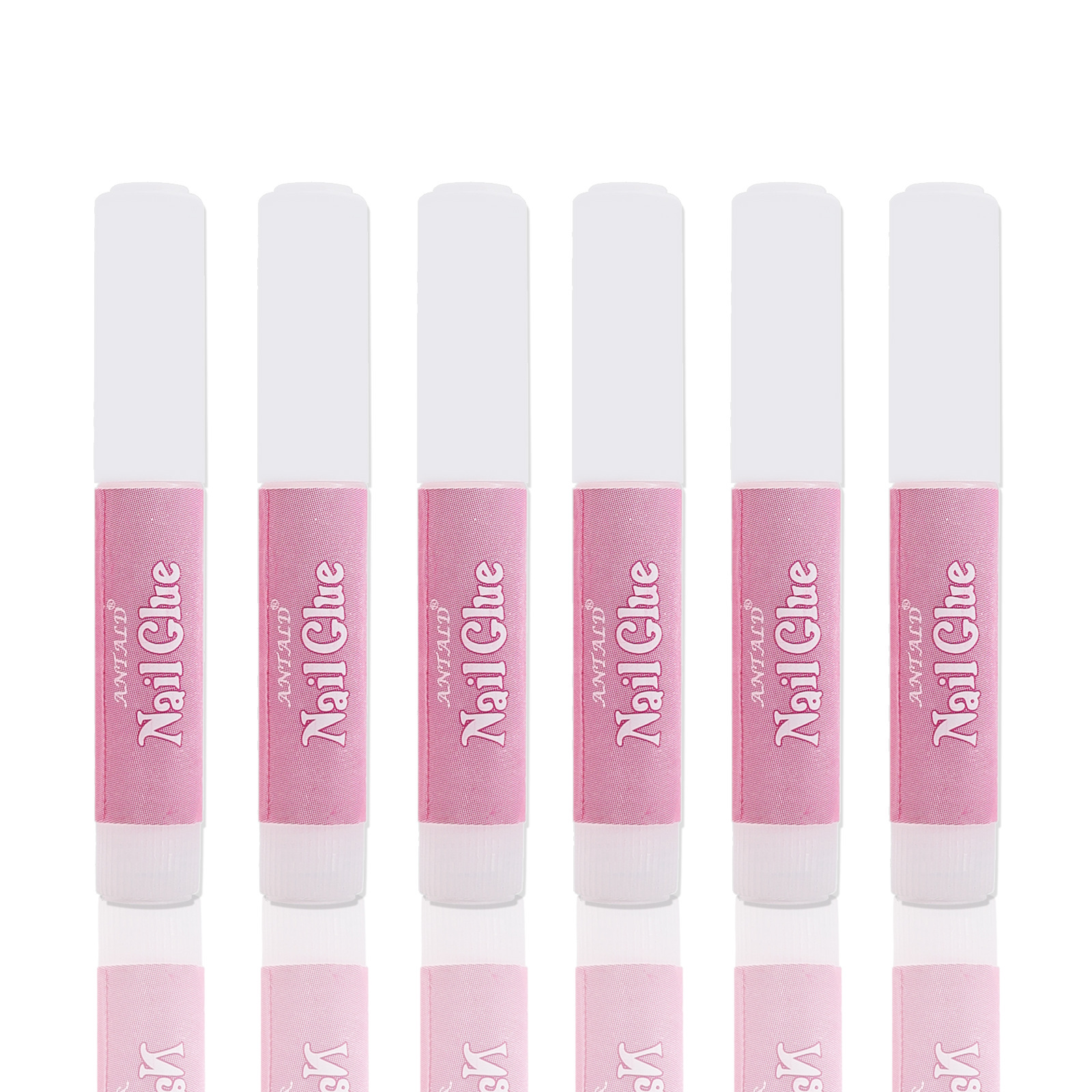 Suministros de uñas transfronterizos botella redonda pegamento de uñas 2G pegamento de uñas con cabeza de cepillo pegamento de uñas no duele pegamento de diamante de joyería de palo de uñas