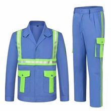 中年长袖套装定制保洁服市政路政工作服劳保服工装定做市政工作服