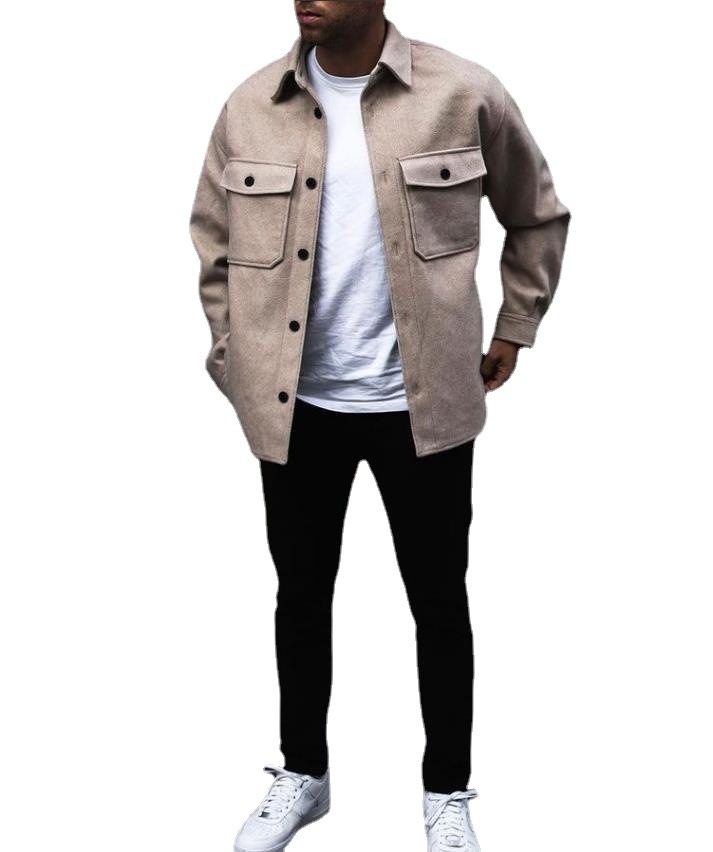 Men's Clothing autumn and winter new men's clothing youth casual men's jacket tops spot woolen coat jacket men_voghion.com