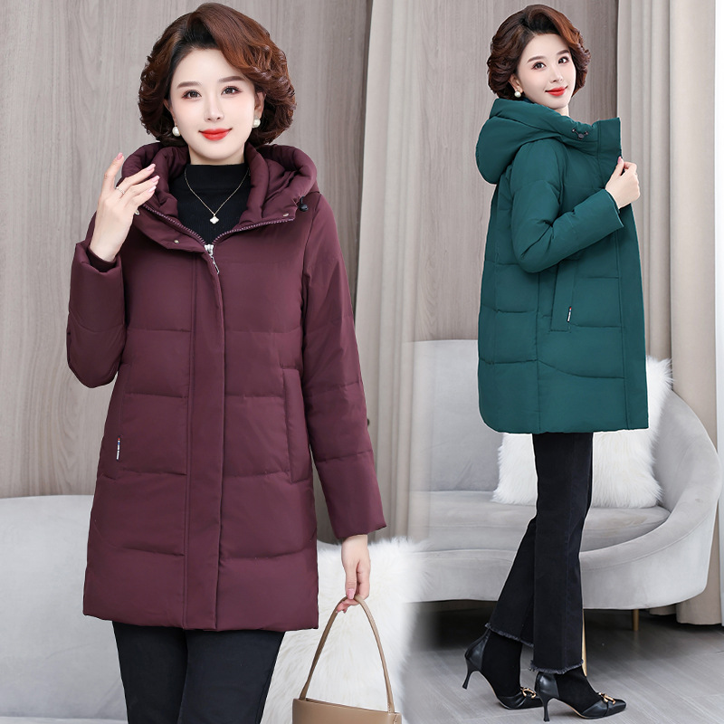 Damas de mediana edad, ropa de plumón, ropa de algodón de invierno caliente, ropa de algodón de madres elegante. image 2