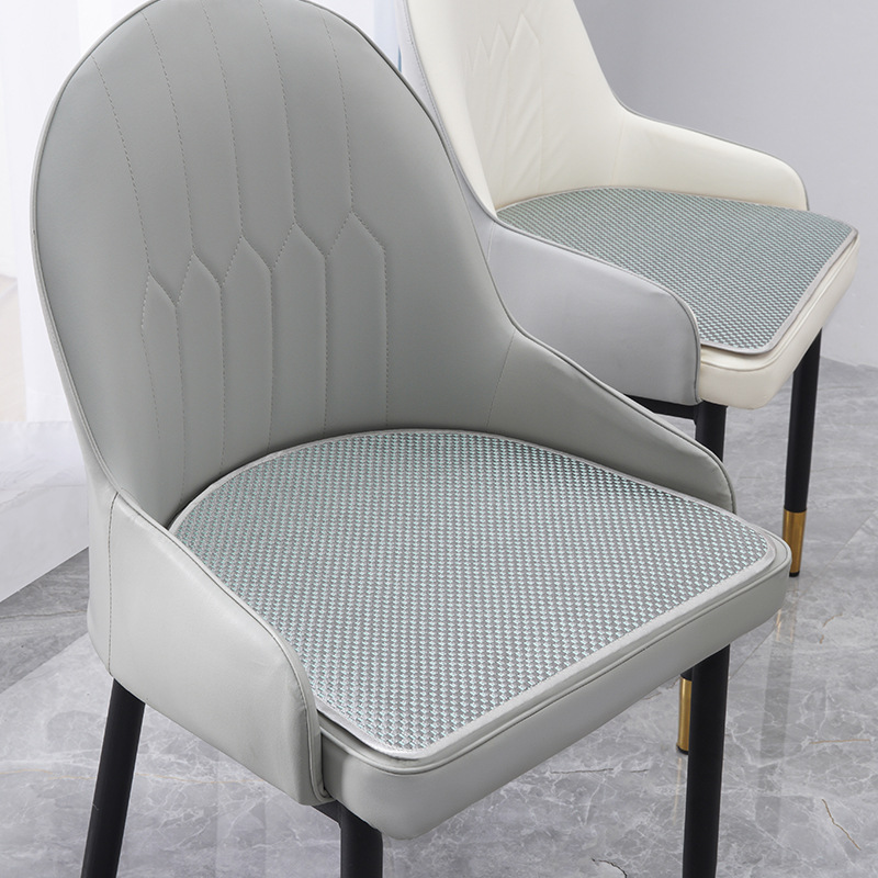 Cojín estera de verano silla de comedor cojín de hielo cojín de silla de verano taburete de lujo ligero transpirable en forma de herradura almohadilla de culata Seda de hielo Nórdico image 17