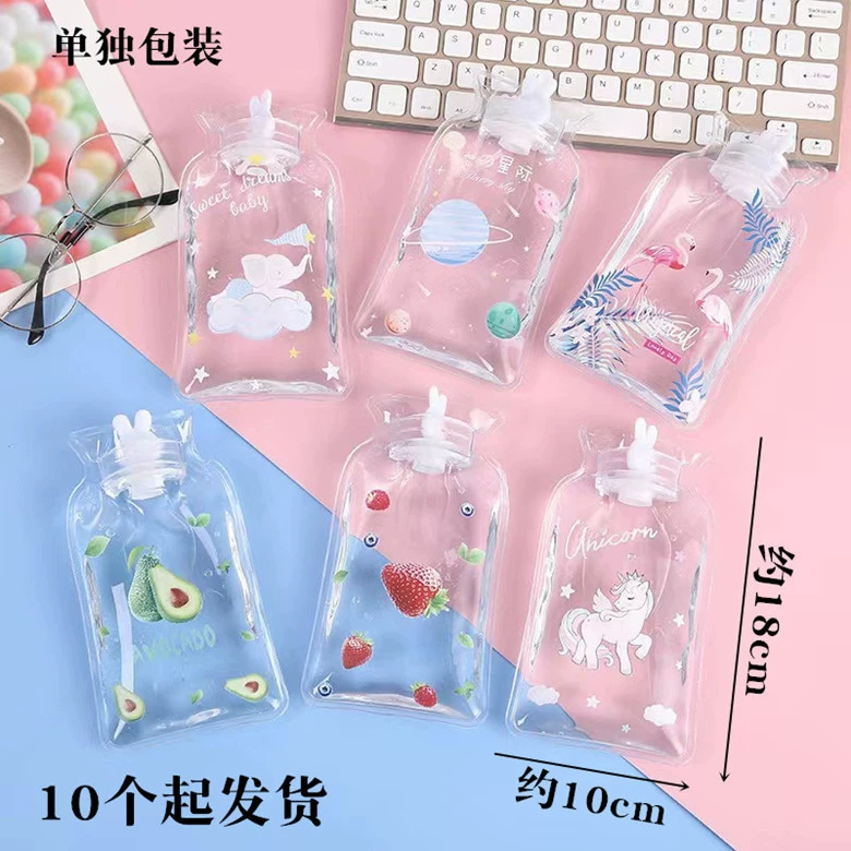 Прозрачная сумка для горячей воды, наполненная водой, портативная мини-маленькая сумка, наполненная водой, смывающая горячий компресс, сумка для подогрева рук, студенческая сумка для горячей воды, трансграничная