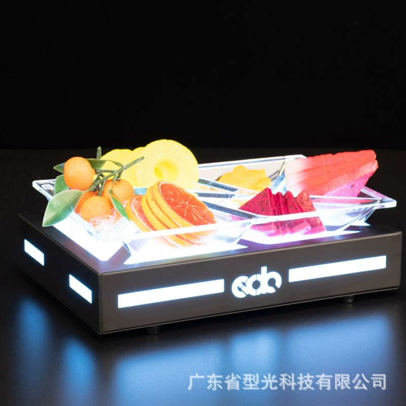 Светящиеся LED-колодец вода фрукты дисковый бар KTV светящаяся закуска диск шесть грид закуски сухофрукты железный сосуд