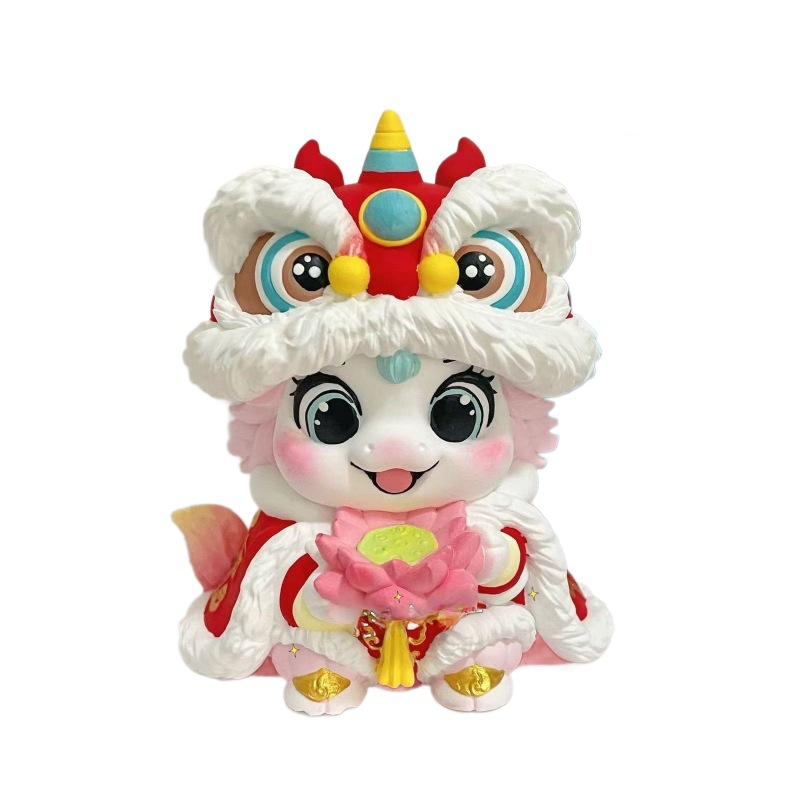 New Year of the Horse, Get Rich Immediately Plaster Doll Blank DIY Graffiti Painting Bring Wealth and Good Fortune Creative New Year Gift