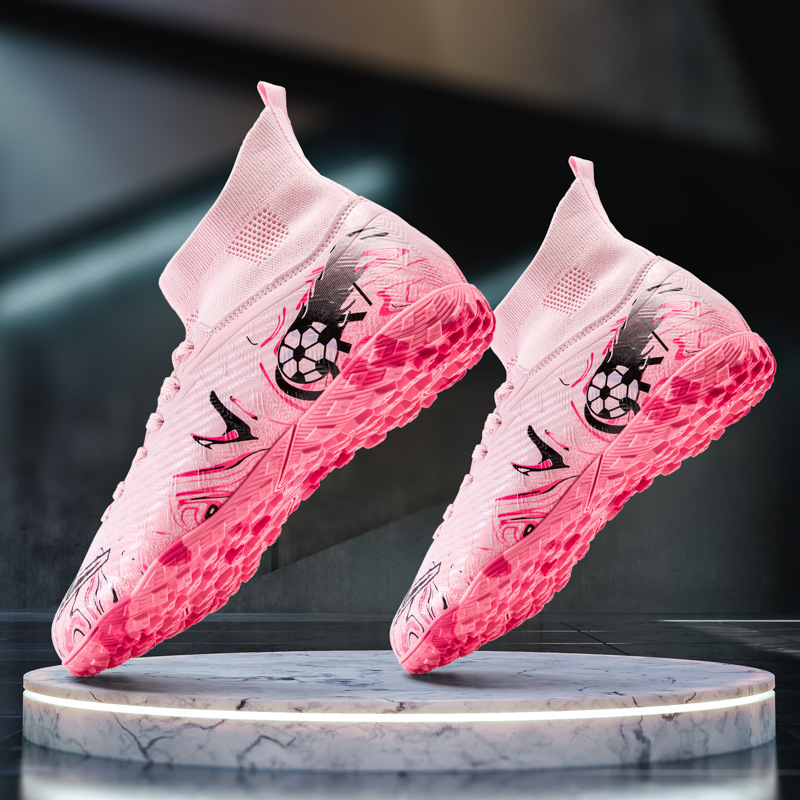 Zapatos de Fútbol de Caña Alta de Suela de TPU Transpirables para Césped Artificial