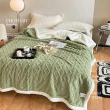 跨境塔芙绒学生午休毛毯办公室空调午睡毯子羊羔绒沙发盖毯小毯子