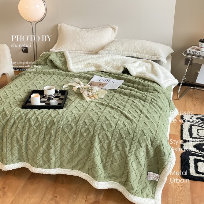 Cross-Border Taffeta Student Lunch Break Blanket Office Air-Conditioned Nap Blanket Cashmere Sofa Cover Blanket Small Blanket