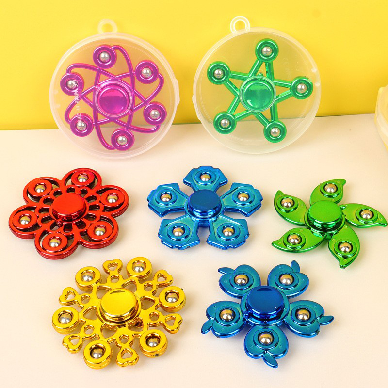 Juguetes para niños de gran tamaño de dedo giroscopio caja 5 perlas 6 perlas galvanizado dedo giroscopio al por mayor regalos pequeños
