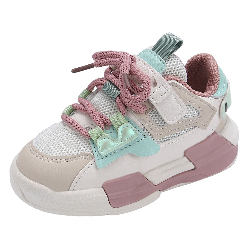 2022 primavera nuevos niños ocasionales Zapatos de molienda pegatinas zapatilla ligero transpirable y niñas moda tablero